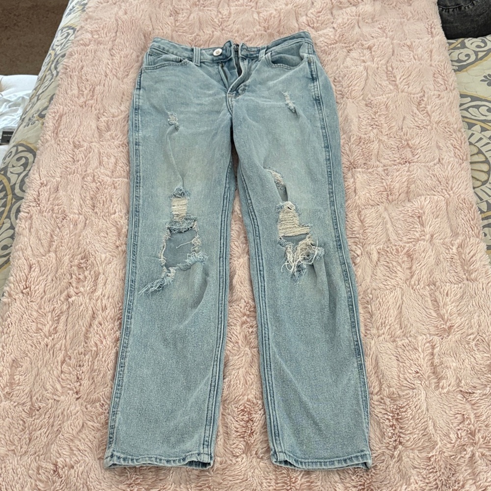 Hollister Distressed Light Blue Jeans